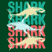 Cool Colorful Sharks Cooling Performance Crew T-Shirt