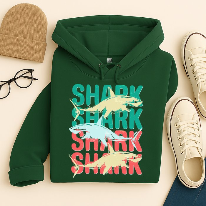 Cool Colorful Sharks Hoodie