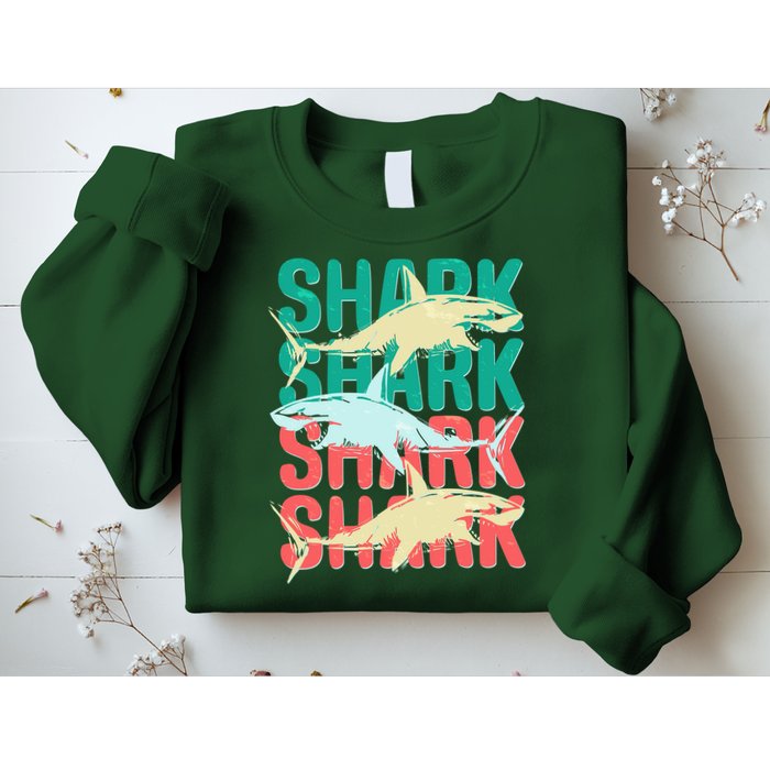 Cool Colorful Sharks Sweatshirt