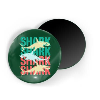 Cool Colorful Sharks Magnet