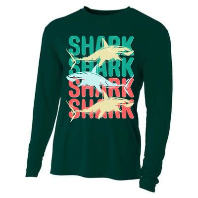 Cool Colorful Sharks Cooling Performance Long Sleeve Crew