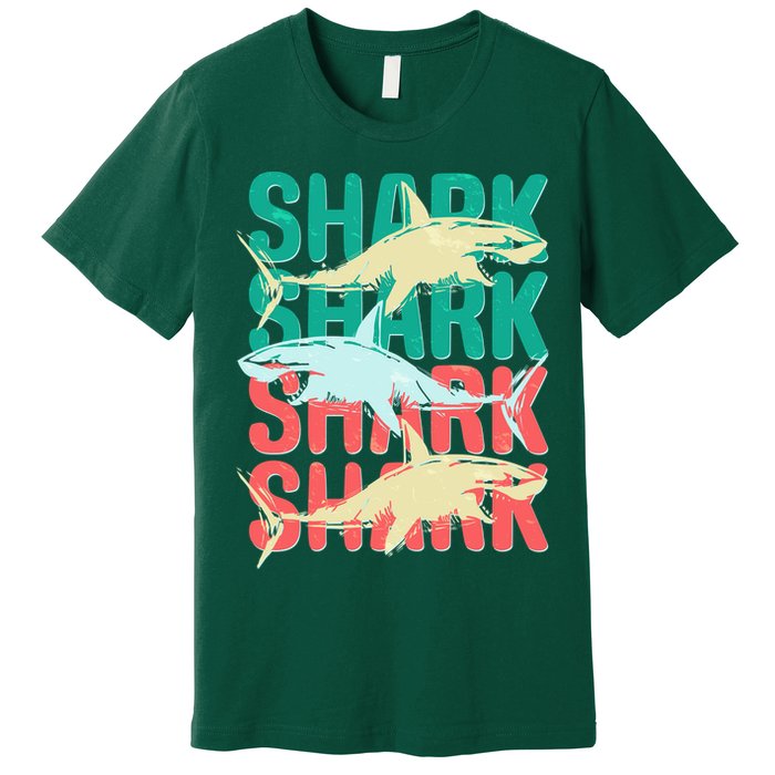 Cool Colorful Sharks Premium T-Shirt