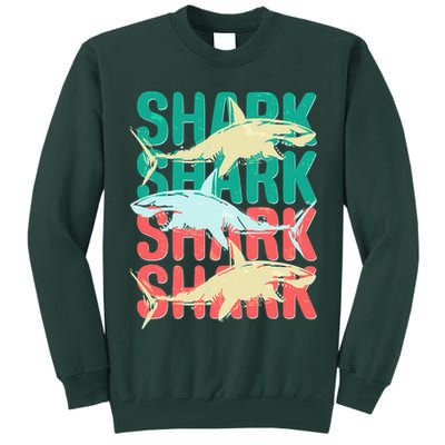 Cool Colorful Sharks Tall Sweatshirt