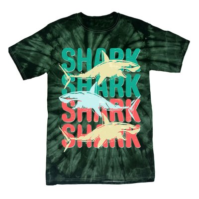 Cool Colorful Sharks Tie-Dye T-Shirt
