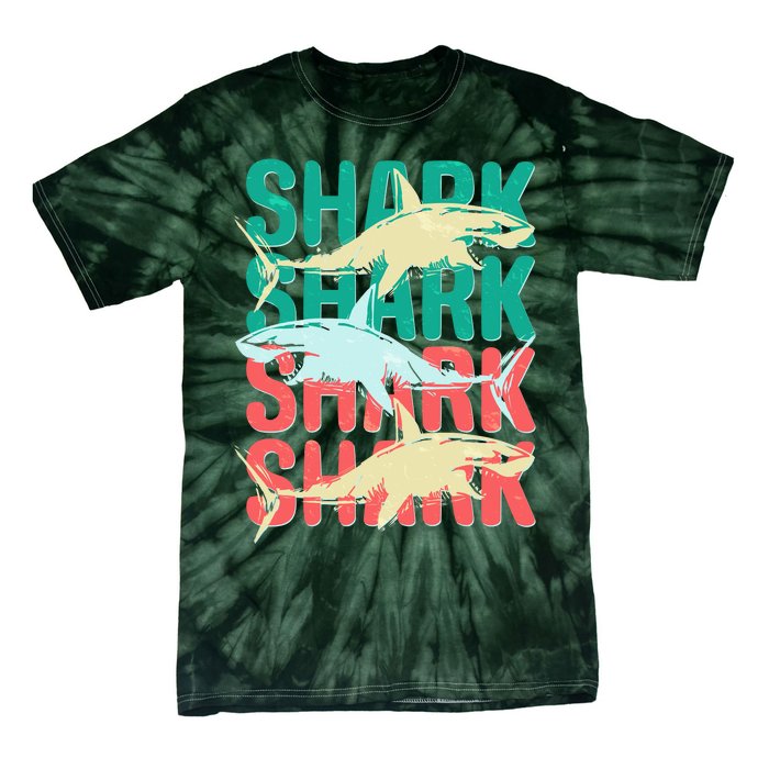 Cool Colorful Sharks Tie-Dye T-Shirt