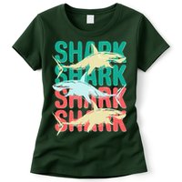 Cool Colorful Sharks Womens T-Shirt
