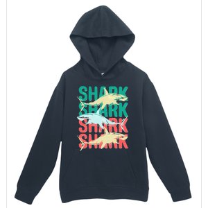 Cool Colorful Sharks Urban Pullover Hoodie