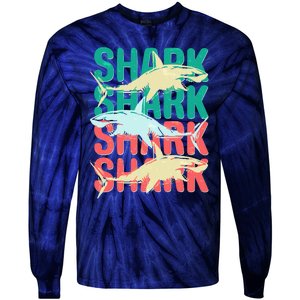 Cool Colorful Sharks Tie-Dye Long Sleeve Shirt