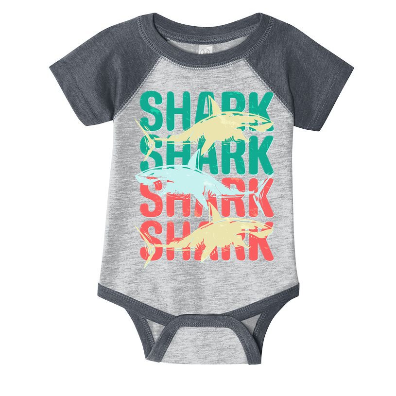 Cool Colorful Sharks Infant Baby Jersey Bodysuit