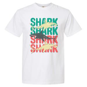 Cool Colorful Sharks Garment-Dyed Heavyweight T-Shirt