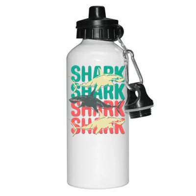 Cool Colorful Sharks Aluminum Water Bottle 