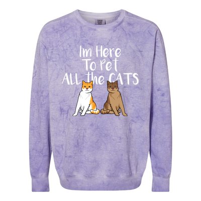 Cute Cat Saying Design For CatLovers And Cat Moms Gift Colorblast Crewneck Sweatshirt