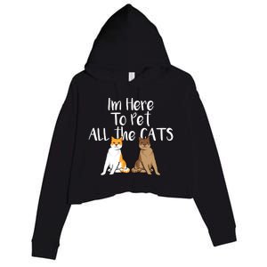 Cute Cat Saying Design For CatLovers And Cat Moms Gift Crop Fleece Hoodie