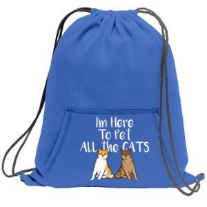 Cute Cat Saying Design For CatLovers And Cat Moms Gift Sweatshirt Cinch Pack Bag