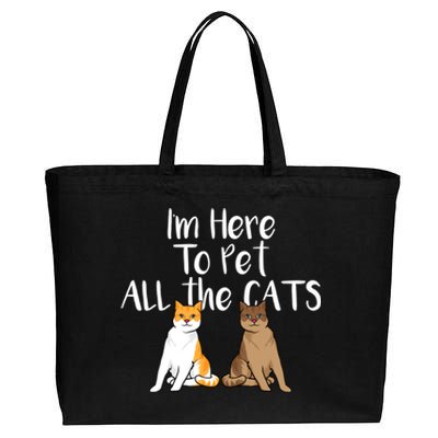 Cute Cat Saying Design For CatLovers And Cat Moms Gift Cotton Canvas Jumbo Tote