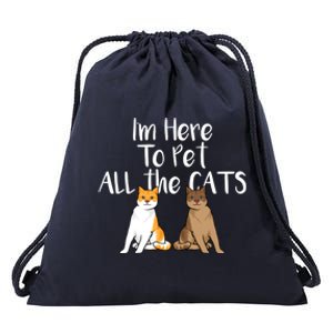 Cute Cat Saying Design For CatLovers And Cat Moms Gift Drawstring Bag