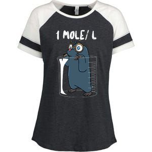 Chemistry Chemist Student Science Teacher Mole Enza Ladies Jersey Colorblock Tee