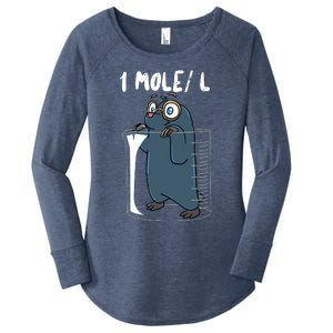 Chemistry Chemist Student Science Teacher Mole Women's Perfect Tri Tunic Long Sleeve Shirt