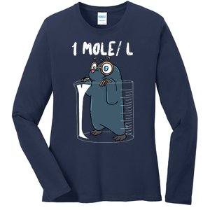 Chemistry Chemist Student Science Teacher Mole Ladies Long Sleeve Shirt