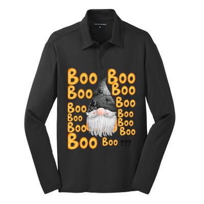 Crazy Cute & Spooky Gnome Boo Halloween Costume Silk Touch Performance Long Sleeve Polo