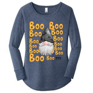 Crazy Cute & Spooky Gnome Boo Halloween Costume Women's Perfect Tri Tunic Long Sleeve Shirt