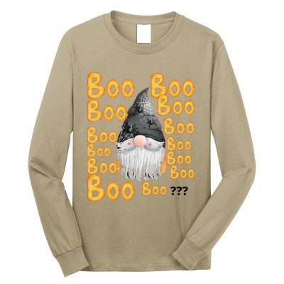 Crazy Cute & Spooky Gnome Boo Halloween Costume Long Sleeve Shirt