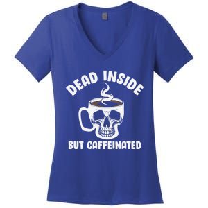 Coffee Cup Skeleton Funny Coffee Graphic Plus Size Gift Women's V-Neck T-Shirt