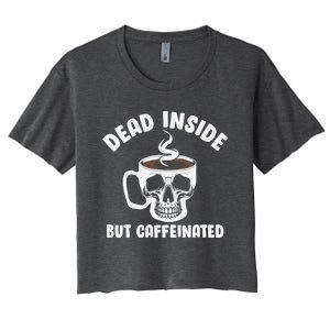 Coffee Cup Skeleton Funny Coffee Graphic Plus Size Gift Women's Crop Top Tee