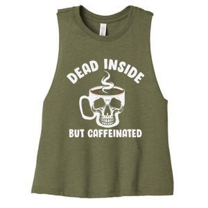 Coffee Cup Skeleton Funny Coffee Graphic Plus Size Gift Women's Racerback Cropped Tank