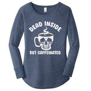 Coffee Cup Skeleton Funny Coffee Graphic Plus Size Gift Women's Perfect Tri Tunic Long Sleeve Shirt