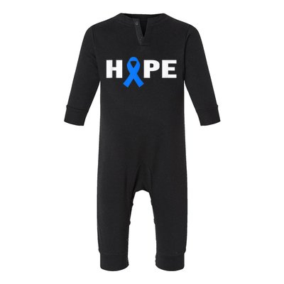 Colon Cancer Shirt - Hope Colorectal Cancer Awareness Infant Fleece One Piece