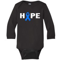 Colon Cancer Shirt - Hope Colorectal Cancer Awareness Baby Long Sleeve Bodysuit