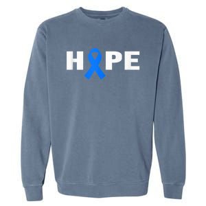 Colon Cancer Shirt - Hope Colorectal Cancer Awareness Garment-Dyed Sweatshirt