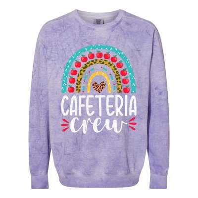 Cafeteria Crew School Lunch Lady Appreciation Back To School Colorblast Crewneck Sweatshirt