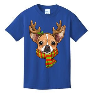 Chihuahua Christmas Santa Clause Dog Reindeer Xmas Dog Lover Gift Kids T-Shirt