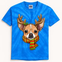 Chihuahua Christmas Santa Clause Dog Reindeer Xmas Dog Lover Gift Kids Tie-Dye T-Shirt