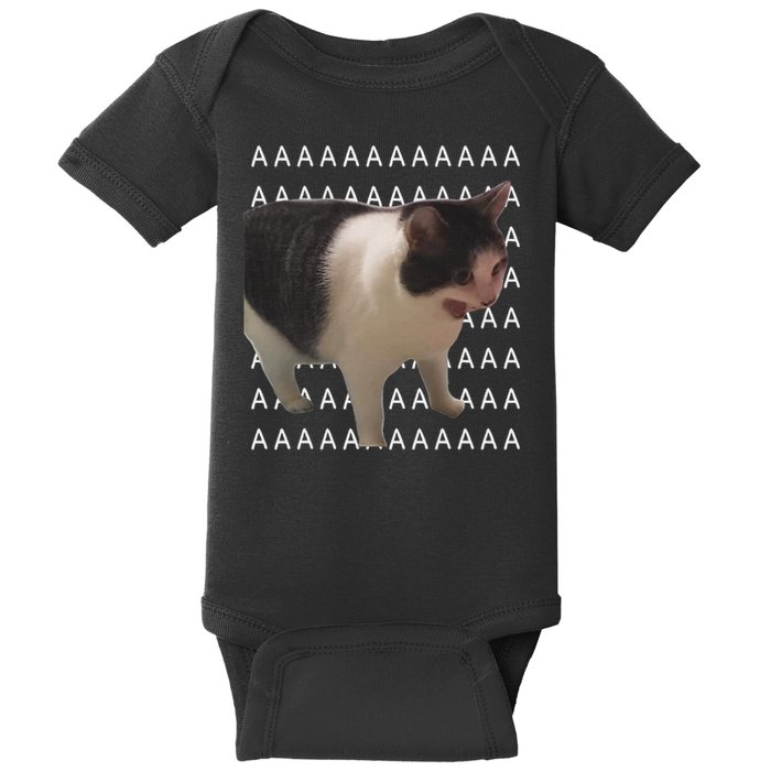 Crying Cat Screaming Cat Meme Baby Bodysuit