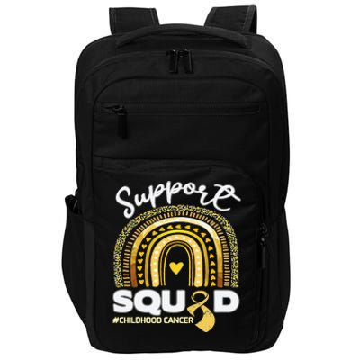 Childhood Cancer Support Squad Gold Ribbon Impact Tech Backpack