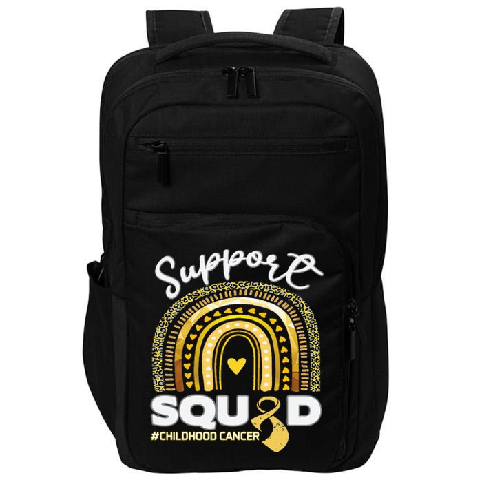 Childhood Cancer Support Squad Gold Ribbon Impact Tech Backpack