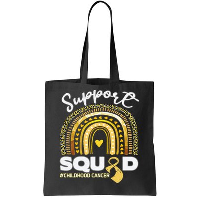 Childhood Cancer Support Squad Gold Ribbon Tote Bag