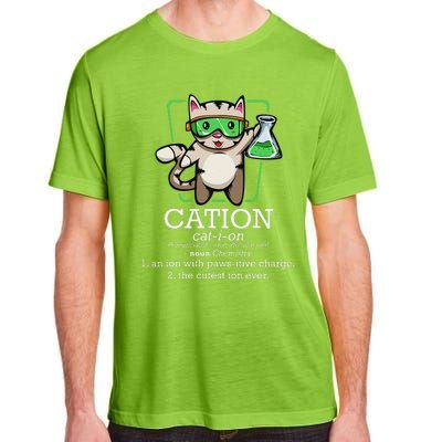 Cation Cute Science Cat Pawsitive Element Chemistry Teacher Adult ChromaSoft Performance T-Shirt