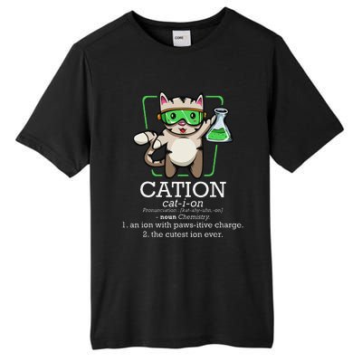 Cation Cute Science Cat Pawsitive Element Chemistry Teacher Tall Fusion ChromaSoft Performance T-Shirt