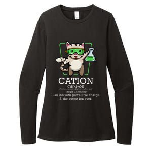 Cation Cute Science Cat Pawsitive Element Chemistry Teacher Womens CVC Long Sleeve Shirt