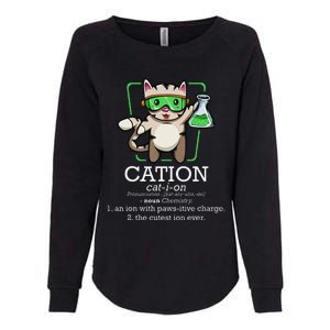 Cation Cute Science Cat Pawsitive Element Chemistry Teacher Womens California Wash Sweatshirt