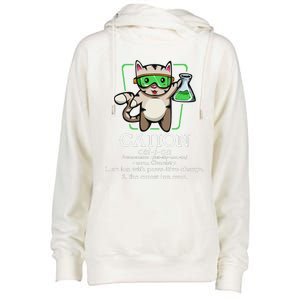 Cation Cute Science Cat Pawsitive Element Chemistry Teacher Womens Funnel Neck Pullover Hood