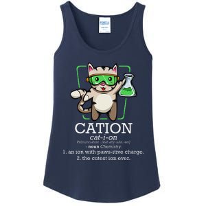 Cation Cute Science Cat Pawsitive Element Chemistry Teacher Ladies Essential Tank