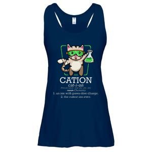 Cation Cute Science Cat Pawsitive Element Chemistry Teacher Ladies Essential Flowy Tank