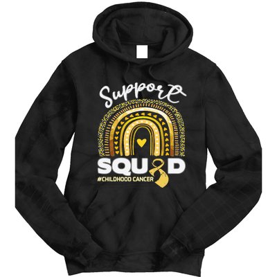 Childhood Cancer Support Squad Gold Ribbon Tie Dye Hoodie