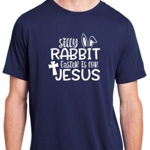 Christians Cute Silly Rabbit Easter Is For Jesus Adult ChromaSoft Performance T-Shirt