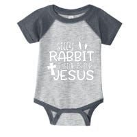 Christians Cute Silly Rabbit Easter Is For Jesus Infant Baby Jersey Bodysuit